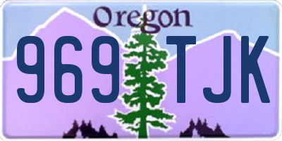 OR license plate 969TJK