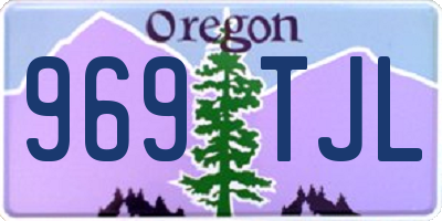 OR license plate 969TJL