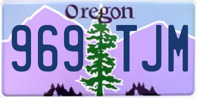 OR license plate 969TJM