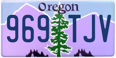 OR license plate 969TJV