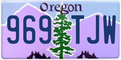 OR license plate 969TJW