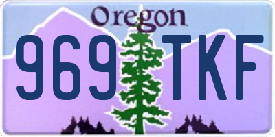 OR license plate 969TKF