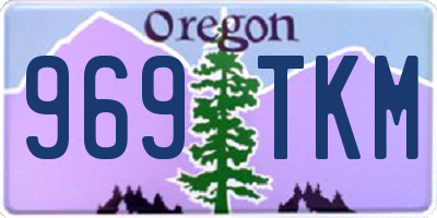 OR license plate 969TKM