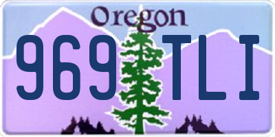 OR license plate 969TLI