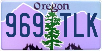 OR license plate 969TLK