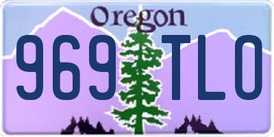 OR license plate 969TLO