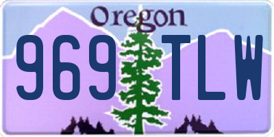 OR license plate 969TLW