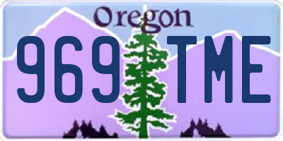 OR license plate 969TME