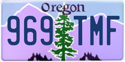 OR license plate 969TMF