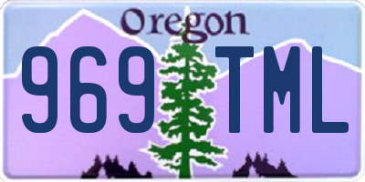 OR license plate 969TML