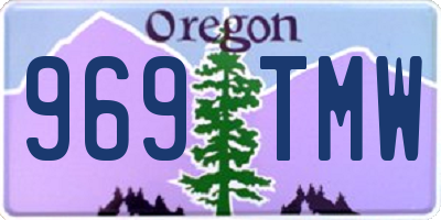 OR license plate 969TMW