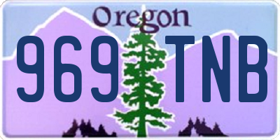 OR license plate 969TNB