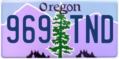 OR license plate 969TND