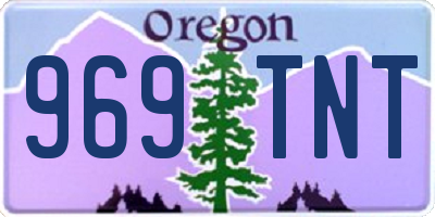OR license plate 969TNT
