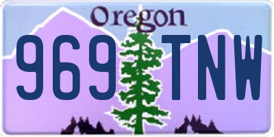 OR license plate 969TNW