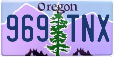 OR license plate 969TNX