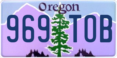 OR license plate 969TOB