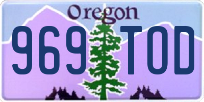 OR license plate 969TOD