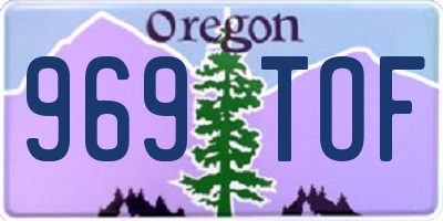 OR license plate 969TOF