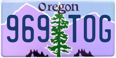 OR license plate 969TOG