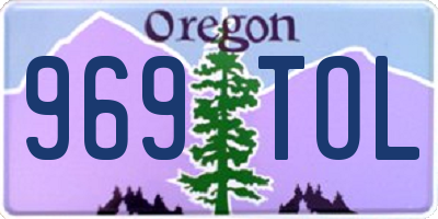 OR license plate 969TOL