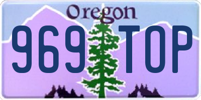 OR license plate 969TOP