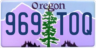 OR license plate 969TOQ