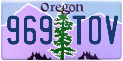 OR license plate 969TOV