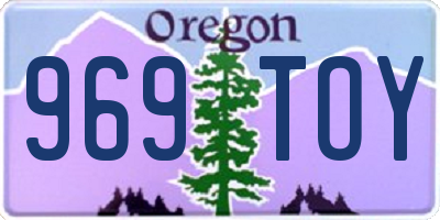 OR license plate 969TOY
