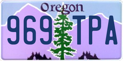 OR license plate 969TPA