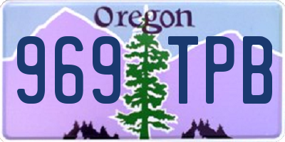 OR license plate 969TPB