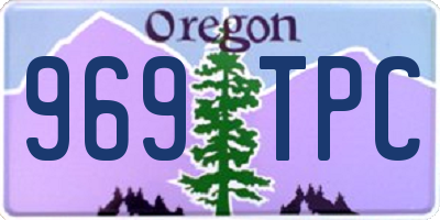 OR license plate 969TPC