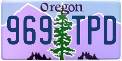 OR license plate 969TPD