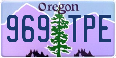 OR license plate 969TPE