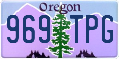 OR license plate 969TPG