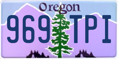 OR license plate 969TPI