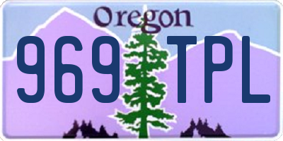 OR license plate 969TPL