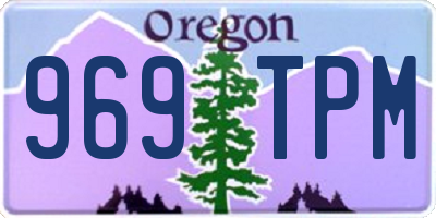 OR license plate 969TPM