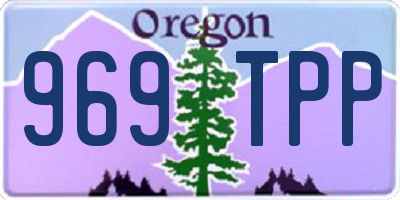 OR license plate 969TPP