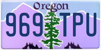OR license plate 969TPU