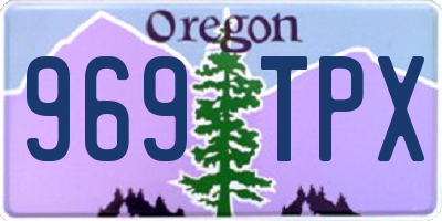 OR license plate 969TPX