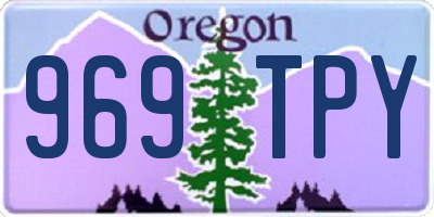OR license plate 969TPY