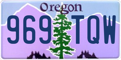OR license plate 969TQW