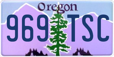 OR license plate 969TSC