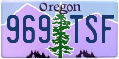 OR license plate 969TSF