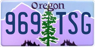 OR license plate 969TSG