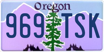 OR license plate 969TSK