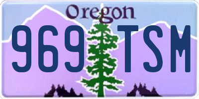OR license plate 969TSM