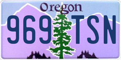 OR license plate 969TSN