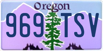 OR license plate 969TSV